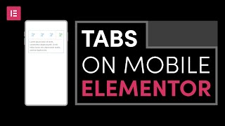 How to make horizontal Tabs on mobile version with Elementor [upl. by Luigi912]