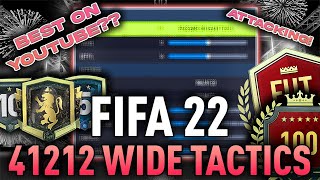 BEST META PRO 41212 WIDE CUSTOM TACTICS  PLAYER INSTRUCTIONS  FIFA22 ULTIMATE TEAM [upl. by Wes]