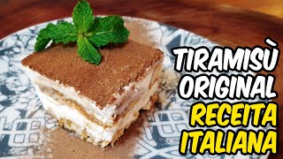 RECEITA DE TIRAMISU ORIGINAL ITALIANA COM MASCARPONE  Tiramisù  Novatos na Cozinha [upl. by Nimzay165]