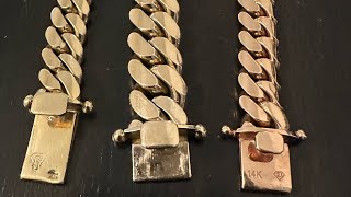 Best Miami Cuban Link gusvillajewelry vs LirysJewelry vs DanielJewelryInc [upl. by Aelc]