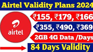 Airtel Recharge Plans 2024  Airtel Prepaid Recharge Plans  Airtel New Recharge Plans amp Offers list [upl. by Infeld]