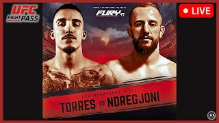 Fury FC 97 Torres vs Ndregjoni  LIVE STREAM MMA FIGHT COMPANION Fury Fighting Championship TEXAS [upl. by Prissie505]