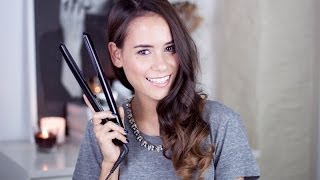 Locken mit Glätteisen  ganz einfach  Easy Hairstyling for Curls [upl. by Osyth71]