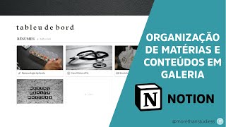 TUTORIAL NOTION  Organização de Conteúdos em Galeria [upl. by Nylcsoj]