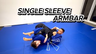 SINGLE SLEEVE AMRBAR from GUARD ✅ bjj jiujitsu [upl. by Madaih]