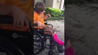 Max tow truck pulls kid and wheelchair [upl. by Eixirt]