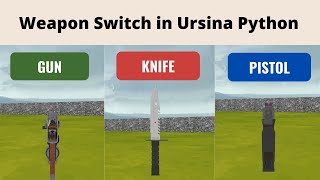 Ursina First person shooter game video 4  Weapon Switch for player [upl. by Cawley98]