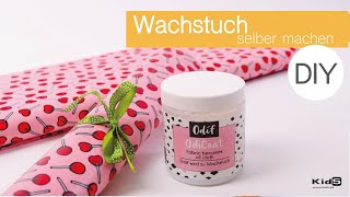 Wachstuch selber machen  Baumwolle beschichten mit quotOdicoatquot wasserabweisend zB für WashBag DIY [upl. by Monti]