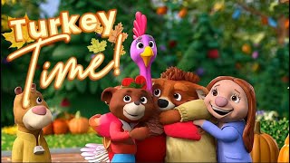 Turkey Time  Fun Thanksgiving Song for Kids  Learn Gratitude and Enjoy Thanksgiving Food [upl. by Deevan343]