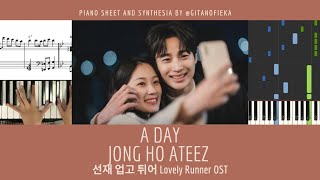 A Day  Jong Ho ATEEZ  선재 업고 튀어 Lovely Runner OST  Piano Sheet  Chord  Tutorial [upl. by Eadwina]