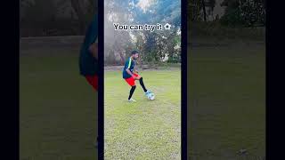 Nutmeg football skill tutorial football soccer nutmeg youtubeshorts youtubeviral [upl. by Evslin]