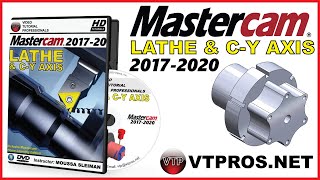 MASTERCAM 20172020  Lathe amp CY Axis  66 Tool Settings amp Stock Setup  vtprosnet 20182019 [upl. by Furie]