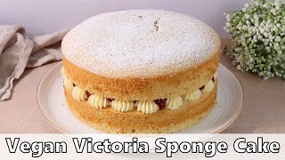 Vegan Victoria Sponge Cake Recipe [upl. by Aydin]