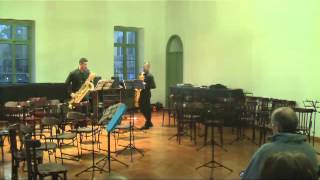 Fabrizio Paoletti and Victor Martin Baroque duet for baritone saxophone [upl. by Laerol241]