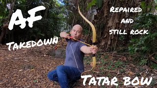 asiaticarchery Af Archery Takedown Tatar bow Rock the days traditionalarchery bowsandarrows [upl. by Ennairrac766]