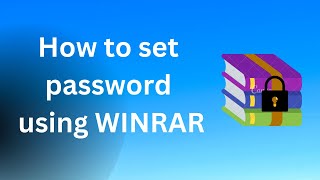 How to set password using winrar [upl. by Schumer313]