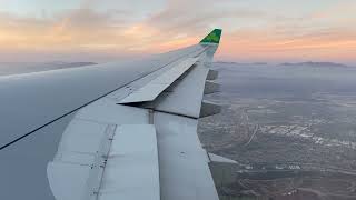 Aer Lingus Airbus A330300 sunset approach and landing into Los Angeles Airport LAX [upl. by Cherry43]