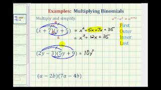 Ex Multiplying Binomials [upl. by Llehcnom851]