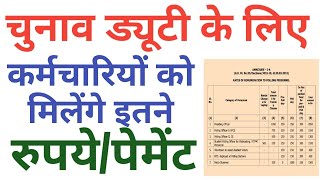 PAYMENT FOR ELECTION DUTY TO GOVT EMPLOYEES जानिए किसको मिलेगा कितना पैसा Election Duty Payment [upl. by Hoeve]