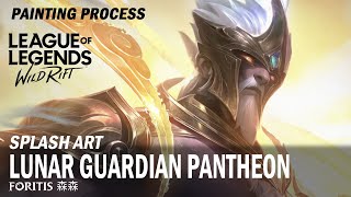 Lunar Guardian Pantheon  League of Legends：Wild Rift Splash Art Video Process [upl. by Notanhoj]