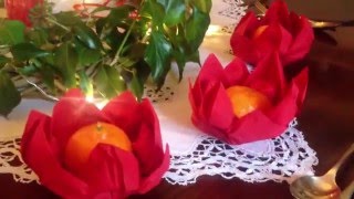 How To Make A Water Lily From A Paper Napkin [upl. by Alimac]