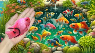 catching fish colorful fish goldfish koi fish betta fish turtles crabs catfish [upl. by Kaitlynn]