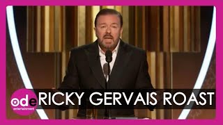 SAVAGE Ricky Gervais roasts Hollywood in Golden Globes monologue [upl. by Llehsyt]