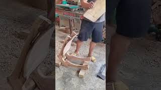 Assembly process of wooden saddle flap [upl. by Arihsat]