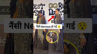 Nancy Tyagi spotted at event in own design dress looking nervous [upl. by Intyrb116]