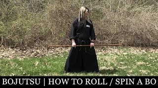 HOW TO ROLL A BO FOR MARTIAL ARTS Stick Spinning Staff Techniques  Ninjutsu Kobujutsu Bojutsu [upl. by Gibrian]