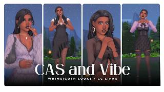 The Sims 4 CAS and Vibe  Whimsigoth Looks  CC Links [upl. by Suirrad420]