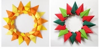 Paper Christmas Wreath Corona Modular para Navidad [upl. by Halilahk481]