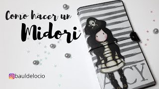 TUTORIAL Cómo hacer un MIDORI  TRAVELER´S NOTEBOOK scrapbooking [upl. by Dloraj]