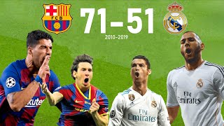 Barcelona Vs Real Madrid 7151 ●El Clásicos● All Goals of the Decade 20102019 1080P [upl. by Varick]