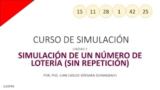 Simulación de un número de lotería sin repetición en Excel Unidad 1 [upl. by Fullerton896]