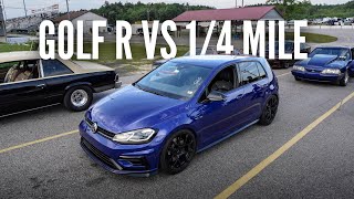 Taking My IE Tuned Golf R Drag Racing [upl. by Eecyac]