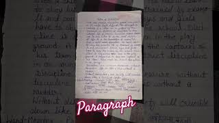 Paragraph  value of discipline youtube shortsenglish corner [upl. by Chubb]