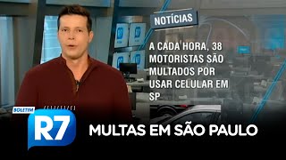 BOLETIM R7  A cada hora 38 motoristas são multados em SP [upl. by Joshi]