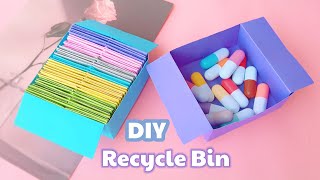 How to make Trash Bin from Paper  Origami Trash Bin Tutorial  Paper waste basket [upl. by Geaghan84]