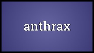 Anthrax Meaning [upl. by Clorinde]