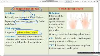 Web space infection ampSubcuticular Abscess For 3rd year [upl. by Llechtim]