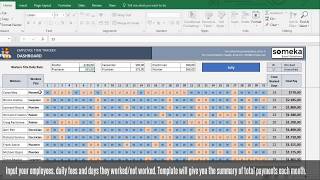 Payroll Template  Excel Timesheet Template  Free Download [upl. by Luanne]