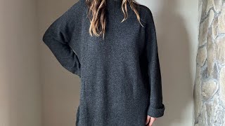 Oversized mock neck sweater dress [upl. by Harcourt]