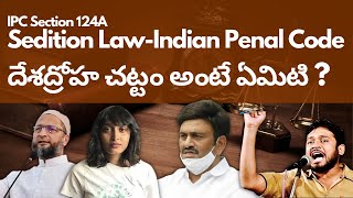 What is Sedition Law IPC Section 124 A  దేశద్రోహ చట్టం [upl. by Neved]