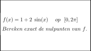 Nulpunten berekenen bij een goniometrische functie [upl. by Tarsus]