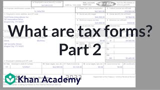 What are tax forms Part 2  Taxes and tax forms  Financial literacy  Khan Academy [upl. by Anayi797]