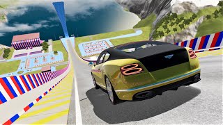 VOITURE QUI SAUTE LE PLUS HAUT  méga rampe  jeu de voiture BeamNG drive [upl. by Ruthanne982]