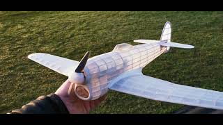 Nice flight with the JFM Hawker Typhoon Micro RC warbird [upl. by Nahc761]