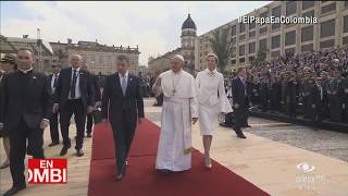 Visita del Papa Francisco a Bogotá Catedral Primada  Sep 7 de 2017  Noticias Caracol [upl. by Esyle615]