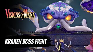 Visions of Mana PS5 Boss Kraken Full Fight [upl. by Mount]